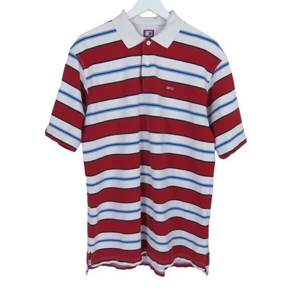 ENYCE Retro 90's Red/White Striped Polo - Men's XL - Picture 1 of 6